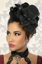 Mini-Zylinder / Fascinator ,schwarz