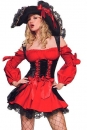 sexy Piratenbraut schwarz/rot