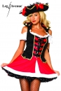 Piraten-Kost�m schwarz/rot/wei�