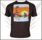 Schoko Braunes FancyBeast Surf Beach Shirt FB185