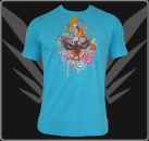 Hell Blaues FancyBeast Clubwear Surf und Beach Shirt FB186