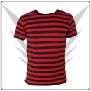 Gestreiftes Schwarz Rot FancyBeast Clubwear Shirt FB251